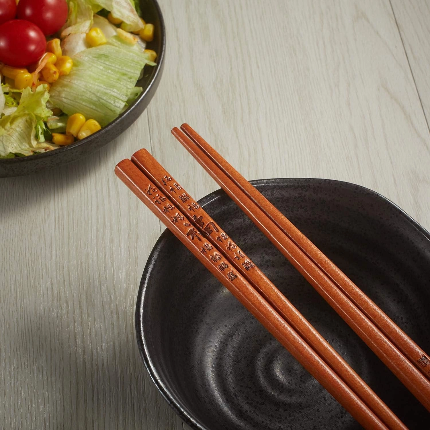 Chopstick Reusable Chinese FU/Fortune Chopsticks with Holder and Carrying Bag Chinese Traditional Stylish Gift Set（2 Pairs）
