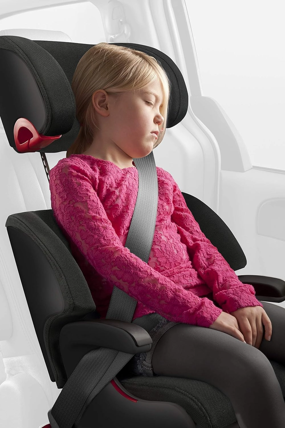 Clek Oobr High Back Booster Seat with Adjustable Headrest, Reclining Design, and Rigid Latch System (Pitch Black)