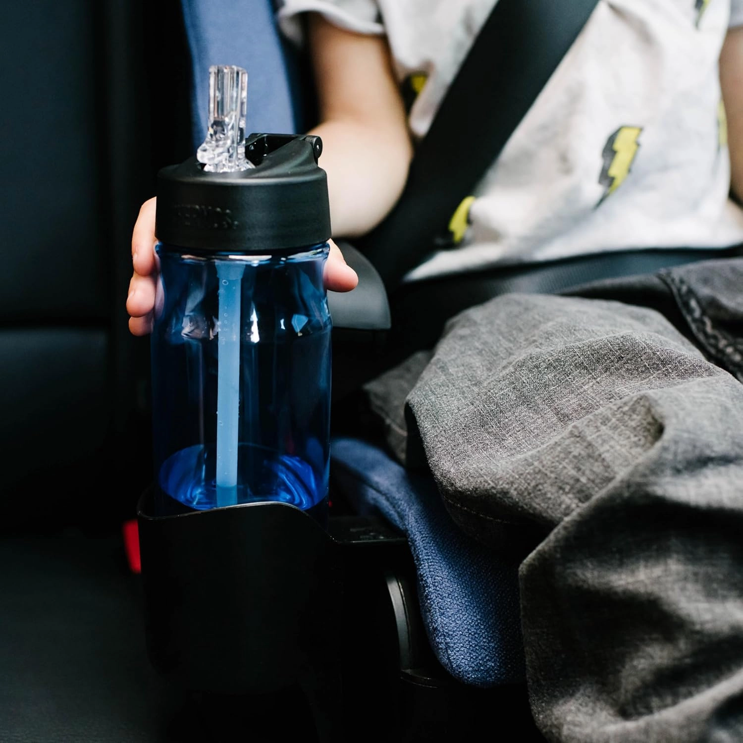 Clek Oobr High Back Booster Seat with Adjustable Headrest, Reclining Design, Latch System, and Retardant-Free Fabric (Mammoth)