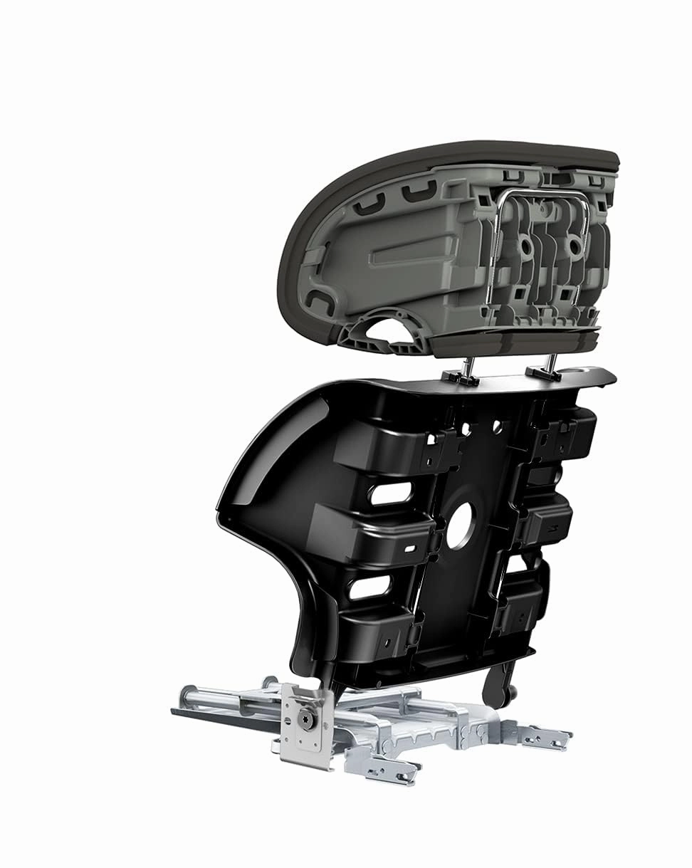Clek Oobr High Back Booster Seat with Adjustable Headrest, Reclining Design, Latch System, and Retardant-Free Fabric (Mammoth)