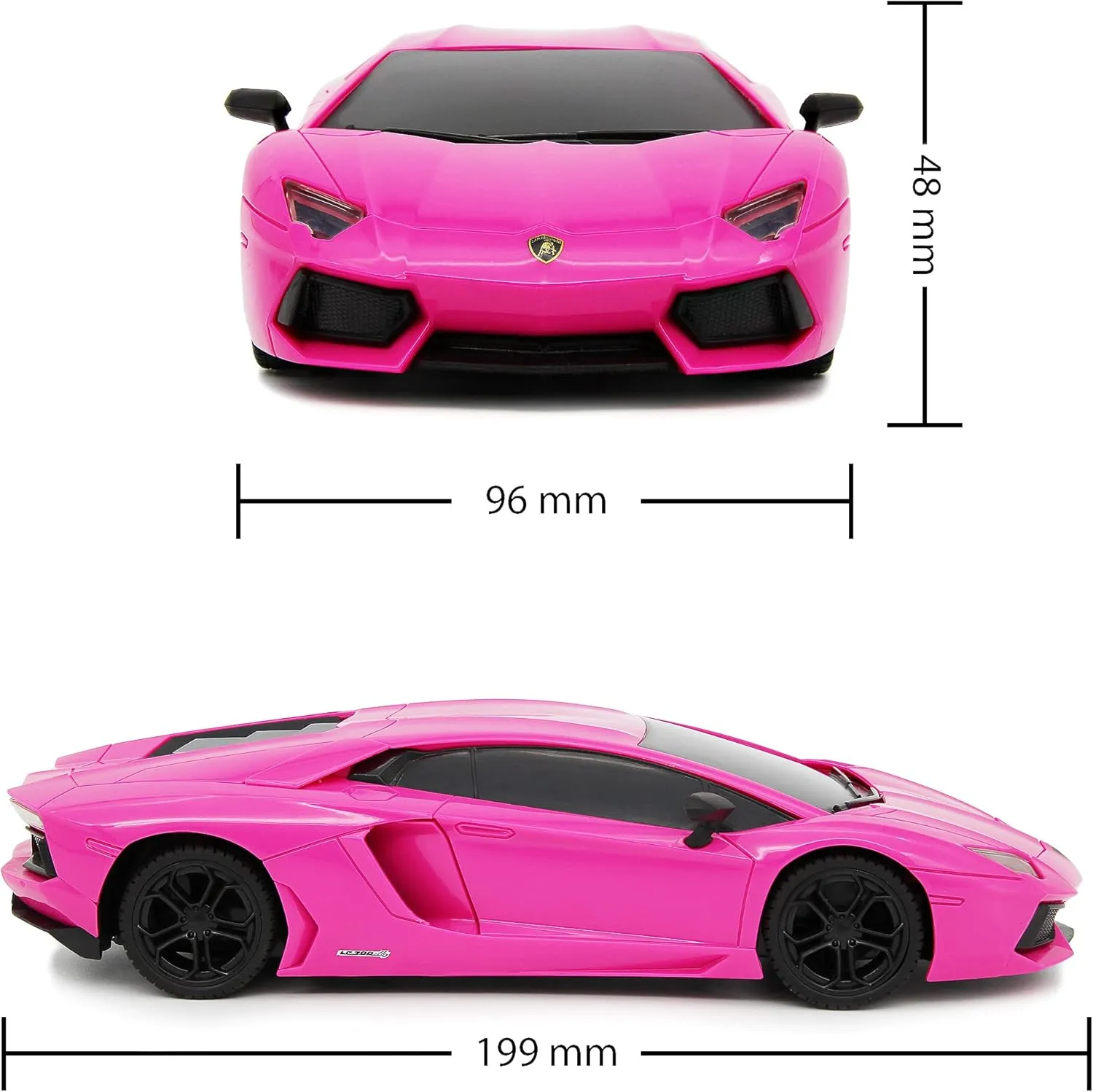 CMJ RC Cars Lamborghini LP700-4 Remote Control RC Car Officially Licensed 1:24 Scale Working Lights 2.4Ghz. Great Kids Play Toy Auto (Pink)