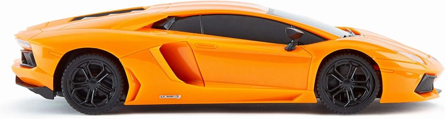 CMJ RC Cars Lamborghini LP700-4 Remote Control RC Car Officially Licensed 1:24 Scale Working Lights 2.4Ghz. Great Kids Play Toy Auto (Orange)