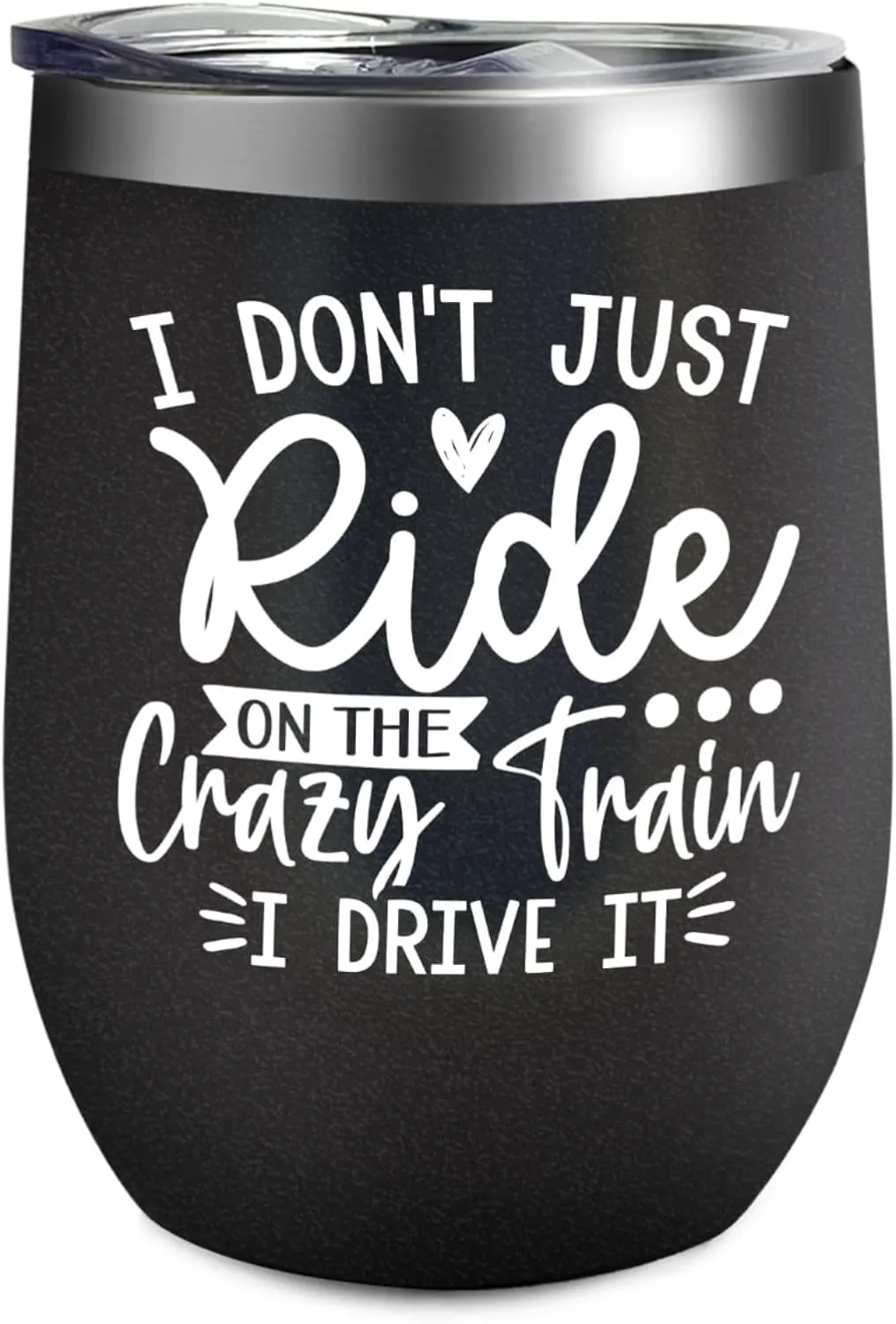 Coffee Tumbler Personalized Tumbler I Don't Just Ride On The Crazy Train I Drive It Tumbler Insulated for Hot and Cold Stainless Tumbler with Lids and Straws for Grandma for Home