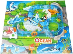 COLOR TREE Bath Toys for Toddlers Fun Fishing Games Bathtub Toy Summer Water Fun Game Toys 69Pcs Ocean Track for Baby Kids