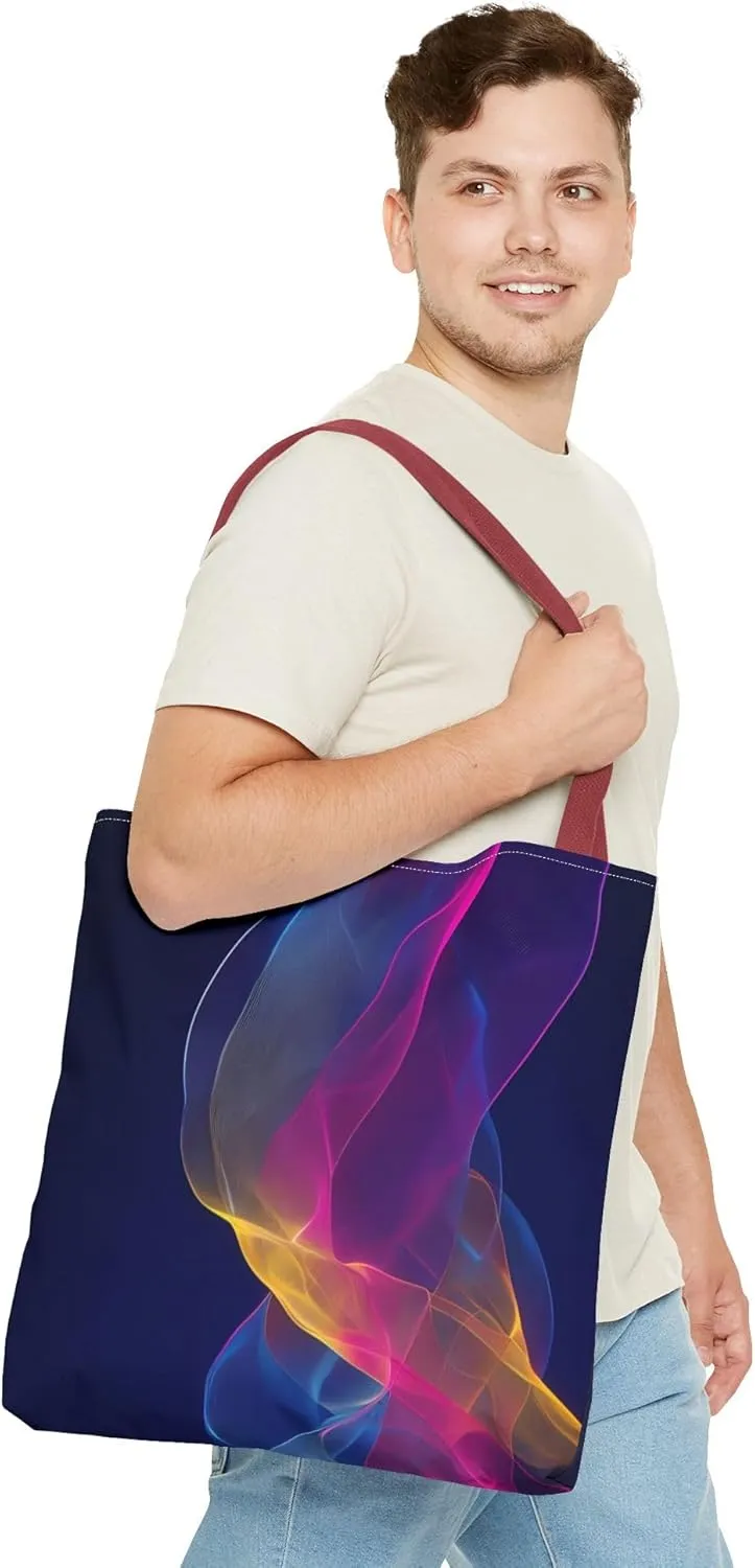 Colorful Abstract Tote Bag, Stylish Shopping Bag, Reusable Groceries Bag, Beach Day Tote, Art-Inspired Handbag