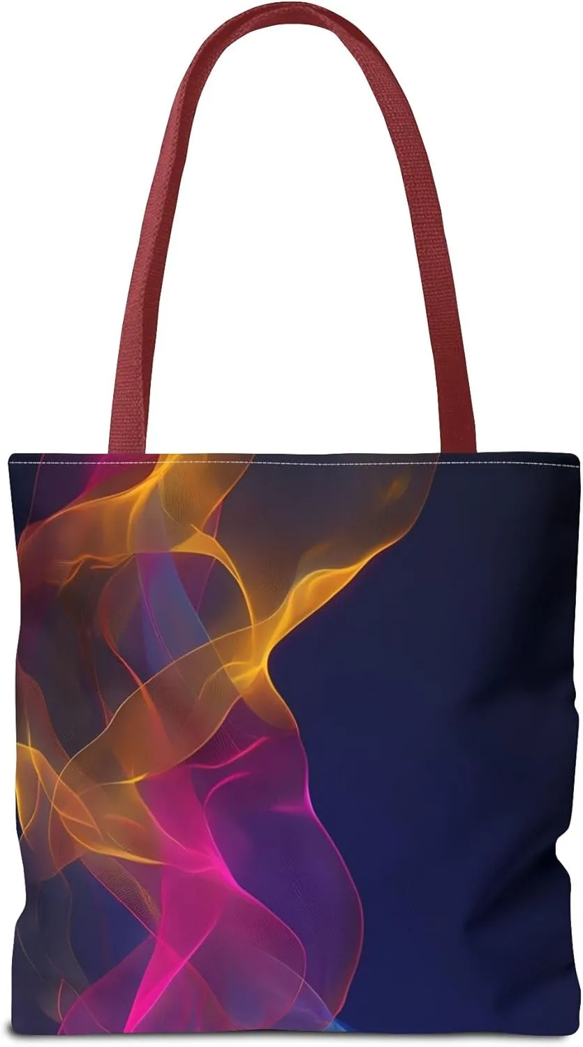Colorful Abstract Tote Bag, Stylish Shopping Bag, Reusable Groceries Bag, Beach Day Tote, Art-Inspired Handbag