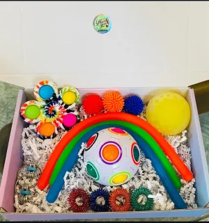 Colorful brain teaser fidget box!