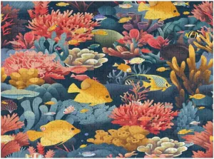 Colorful Underwater Scene with Corals and Fish 1000 Piece Jigsaw Puzzle for Adults, Home Decor Birthday Party Gift Family Game Toy as Wall Art Decor Poster