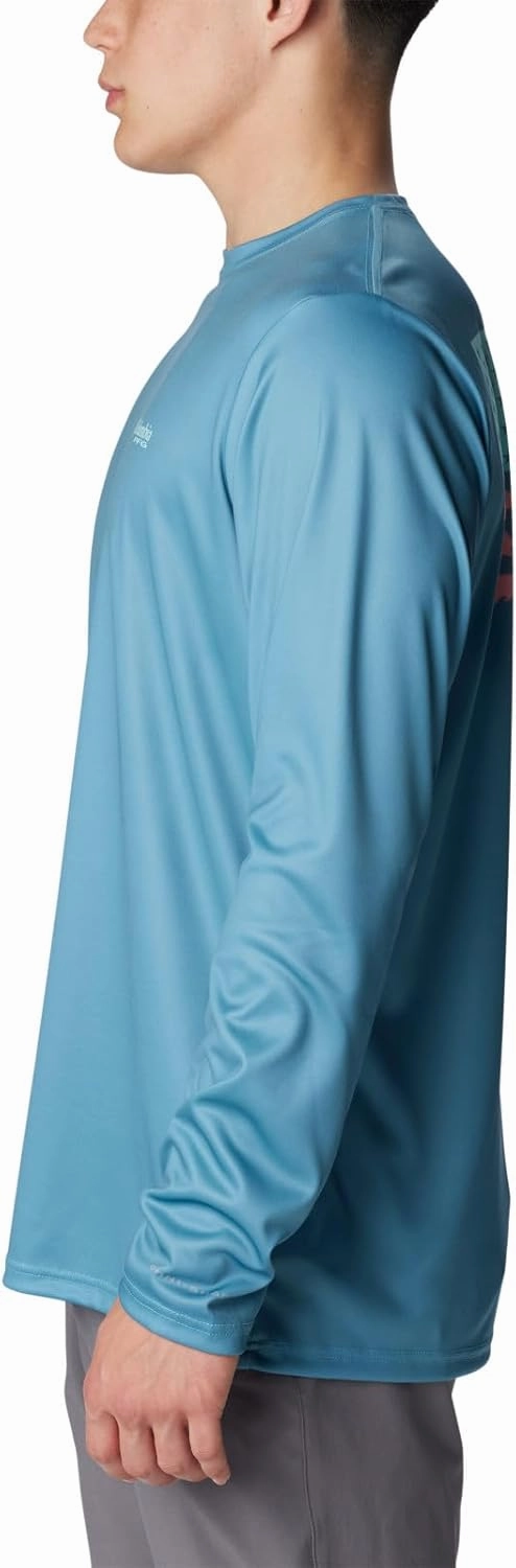 Columbia Men's PFG Terminal Tackle Fish Flag Long Sleeve Fishing Shirt