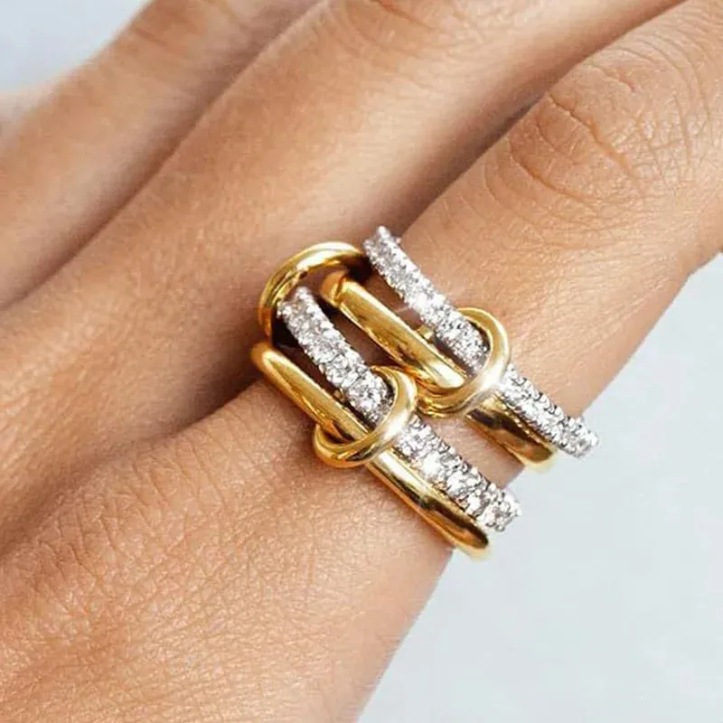 Connected Handmade Diamond Ring