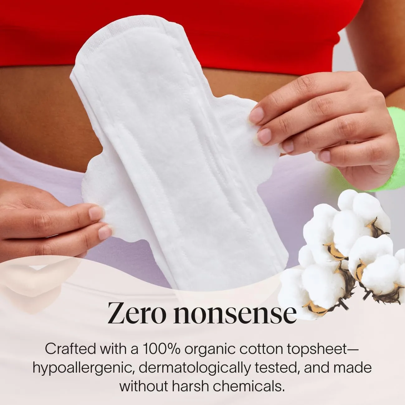 Cora Made-to-Move Regular Pads with Wings, Organic Cotton Topsheet Ultra Thin Feminine Care Pads for Women, Soft, Comfortable & Breathable Menstrual Pad, Regular Absorbency, Unscented, 34 Count