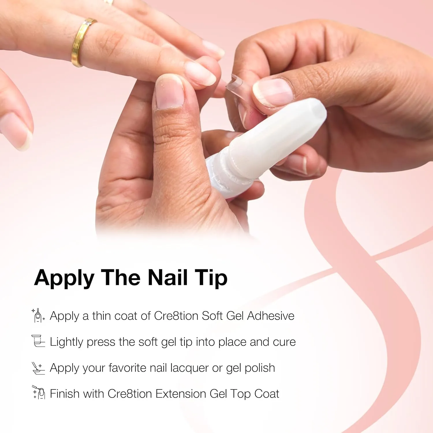 Cre8tion Soft Gel Nail Tips, Medium Square Shape, 602 Tips in 14 Sizes (00-9) for Professional Nail Extensions