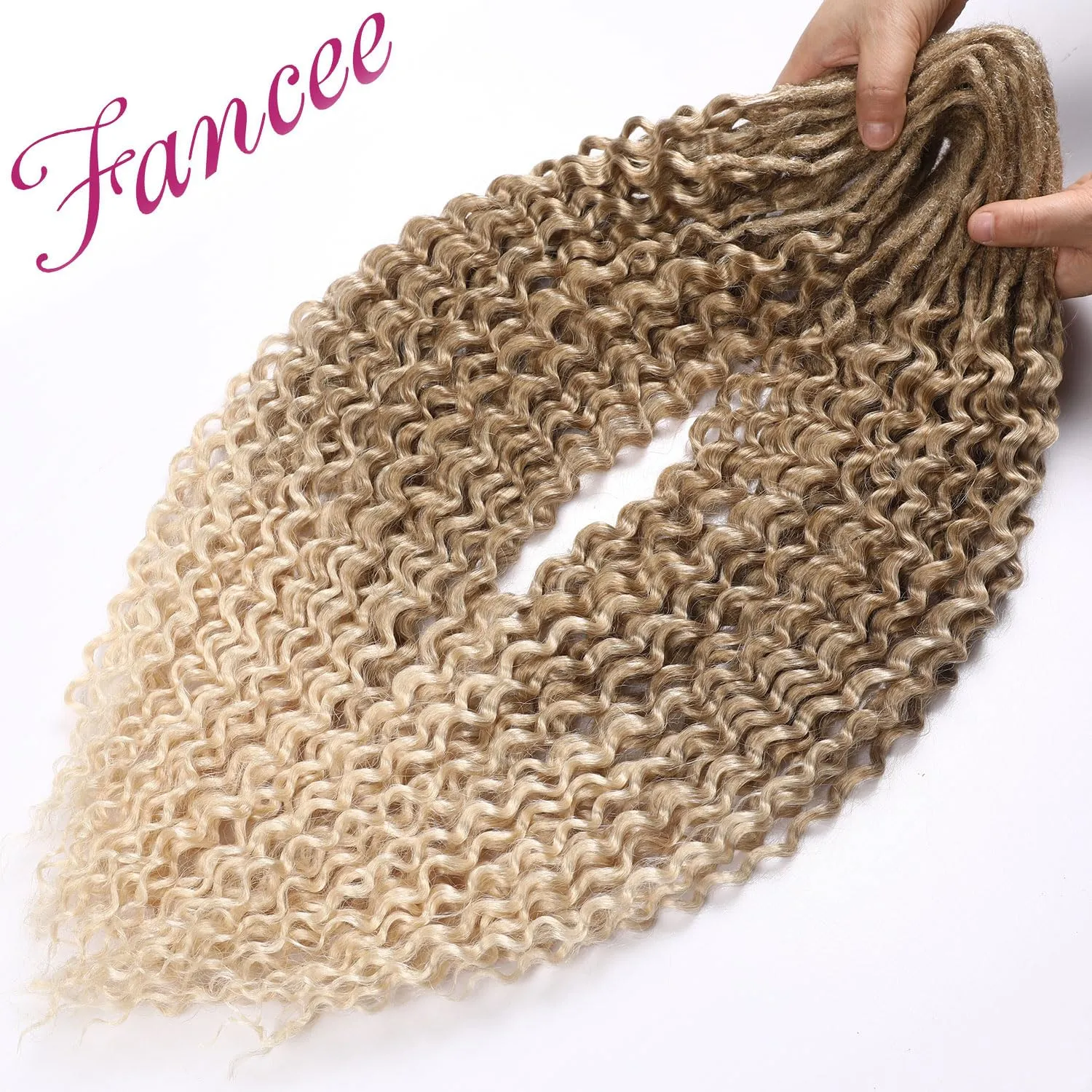 Curly DE Dreadlock Extensions Synthetic Wavy Double Ended Dreads with Curly Ends 20 Strands Handmade Crochet Dreads Soft Dreadlock Extensions for Women 24 inches