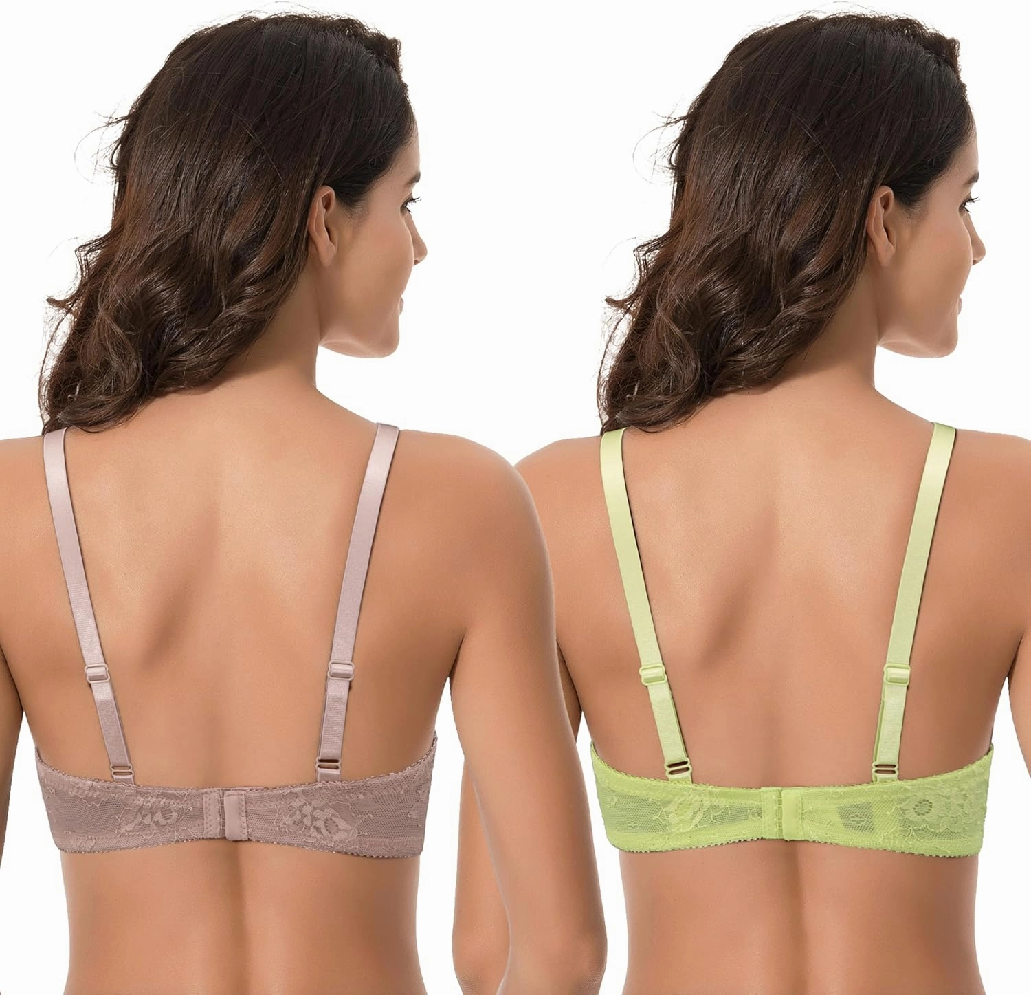 Curve Muse Womens Plus Size Perfect Shape Add 1 Cup Push Up Underwire Tshirt Bra