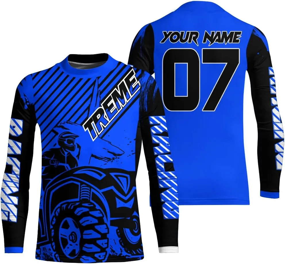 Custom Quad Racing Jersey Kid Men Women UPF30  ATV Motocross Off-Road Shirt Extreme ATV MX Racing Rider PDT751