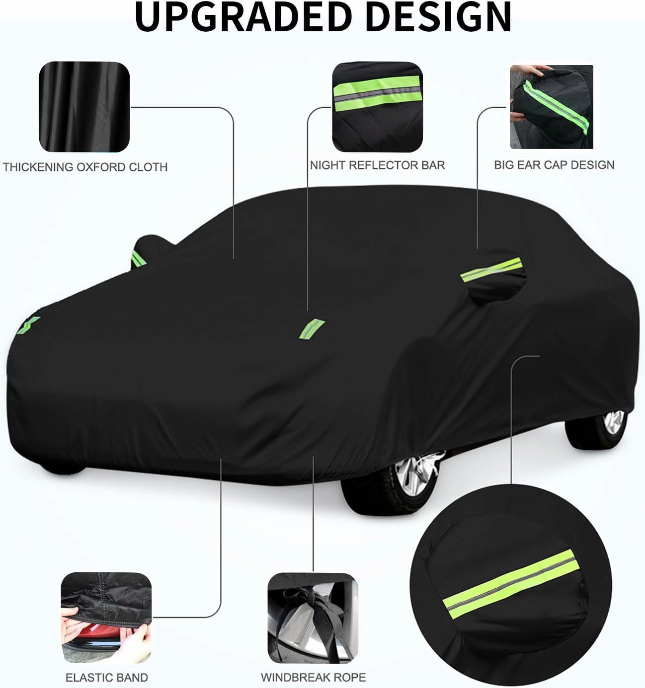 Custom-Fit for Kia Car Cover, Automobiles All Weather Waterproof, Car Cover All Weather Snowproof UV Protection Windproof Outdoor Full car Cover (for Kia NIRO)