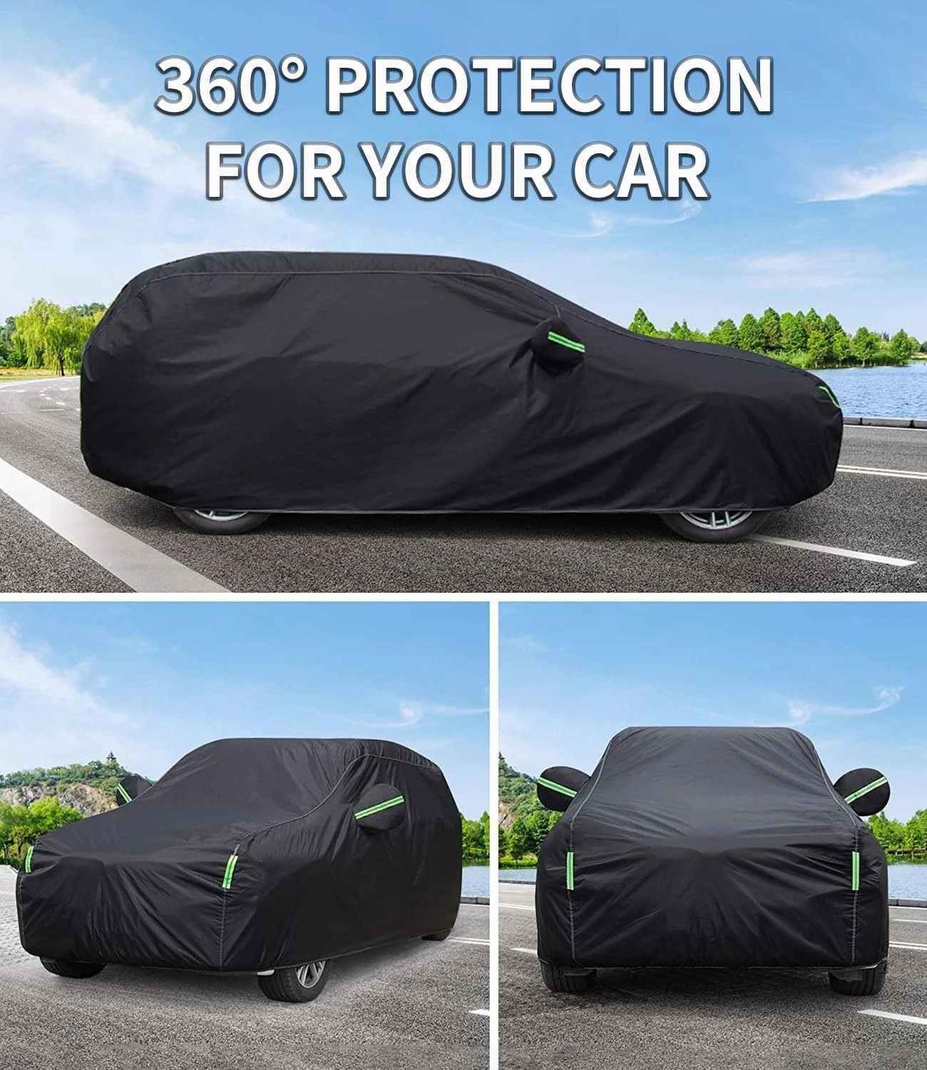 Custom-Fit for Kia Car Cover, Automobiles All Weather Waterproof, Car Cover All Weather Snowproof UV Protection Windproof Outdoor Full car Cover (for Kia NIRO)