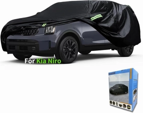 Custom-Fit for Kia Car Cover, Automobiles All Weather Waterproof, Car Cover All Weather Snowproof UV Protection Windproof Outdoor Full car Cover (for Kia NIRO)