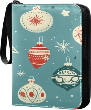 Cute Colorful Balls Card Binder Trading Card Binder with 50 Removable Sleeves, 400 Card Collection Binder Multicolor Card Albums with Zipper