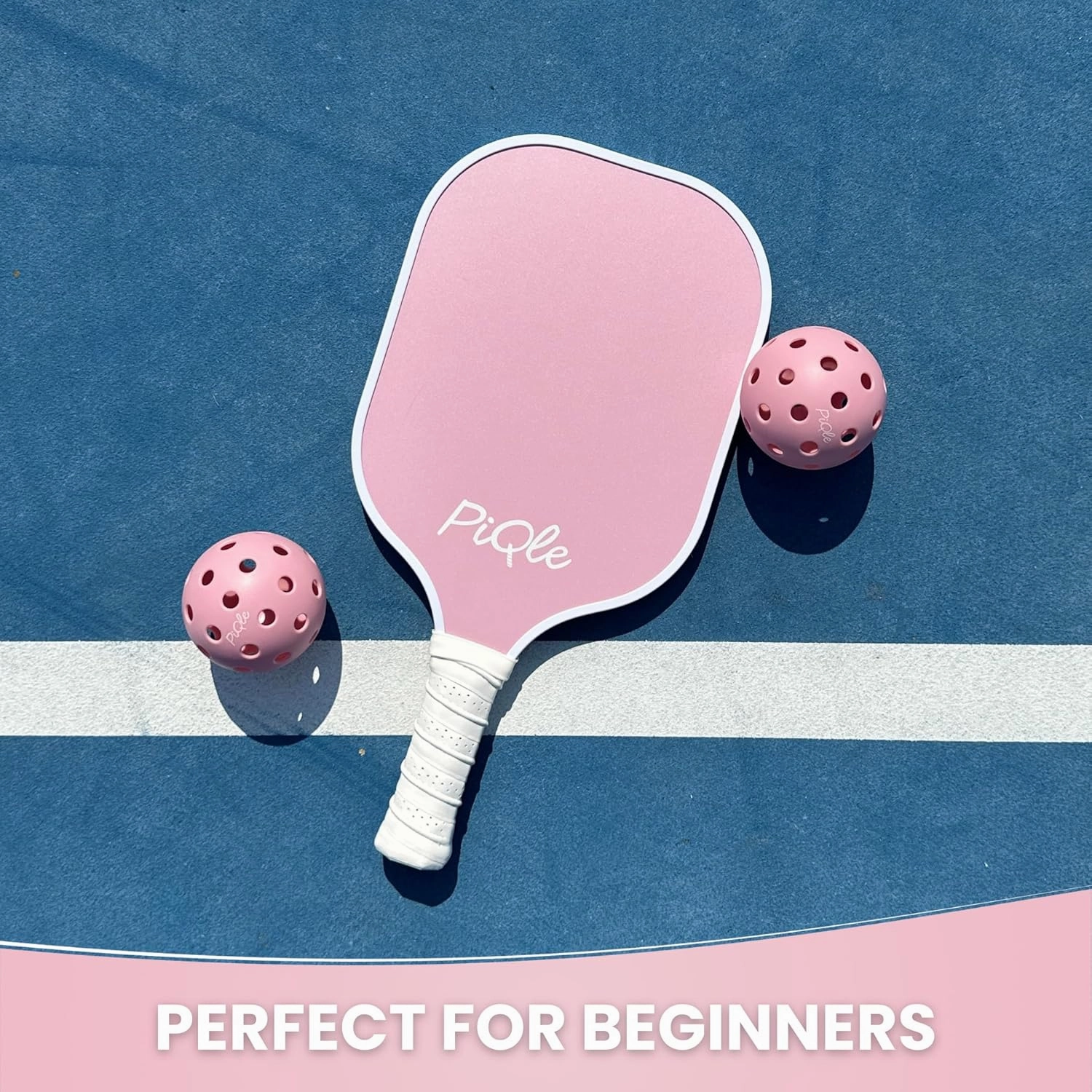 Cute Pink Pickleball Paddle | Fiberglass Surface Pickleball Racket with Comfort Cushion Grip | Lightweight Ideal for Beginners | Pickleball Gifts for Women