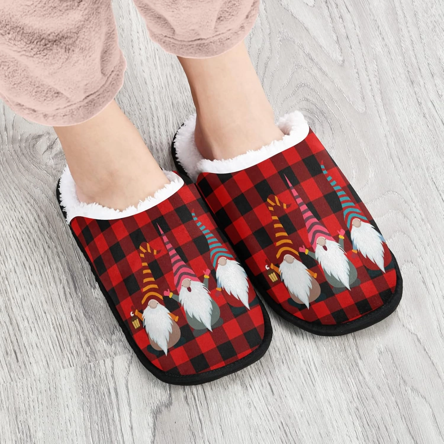 Cute Red Panda Slippers, Soft Memory Foam Non-Slip Indoor House Slippers Home Shoes for Bedroom Travel Hotel Spa