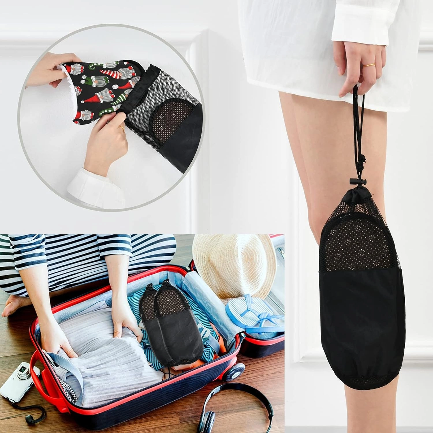 Cute Red Panda Slippers, Soft Memory Foam Non-Slip Indoor House Slippers Home Shoes for Bedroom Travel Hotel Spa