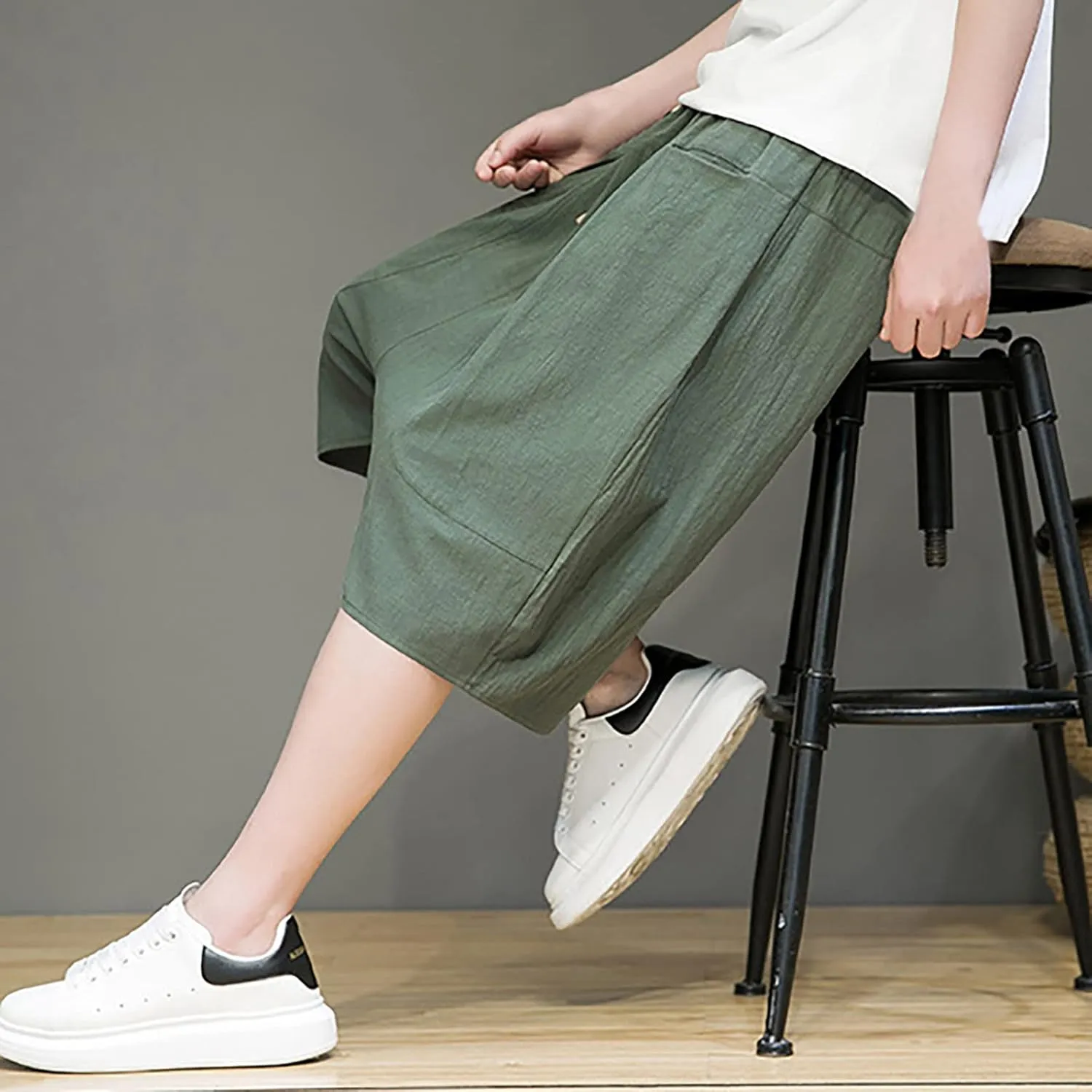 Cycle Shorts for Men Exposed Combat Bungee Fashionable Shorts Cycle Cargo for Men Office Cotton Harem Women
