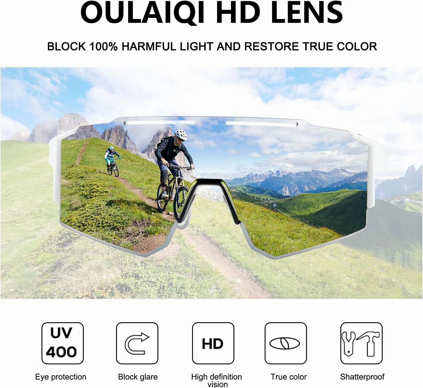Cycling Sunglasses Polarized Sunglasses for Cycling Men Women with 1 Lens or 3 Interchangeable Lens Baseball Glasses