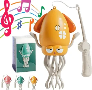 Dancing Octopus Toy, Auto Dance Octopus Toy, Crawling Dancing Automatic Obstacle Sensor Toys, Smart Tentacle for Cats Dogs Pets(Yellow)