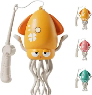 Dancing Octopus Toy, Playful Octopus Toy, Electric Dancing Octopus Toy, Magic Crazy 8-Leg Auto-Dance Octopuses Toys, Smart-Tentacle Self-Navigating Robotic Pet Toys for Indoor Cat Dog(Yellow,Fishing r