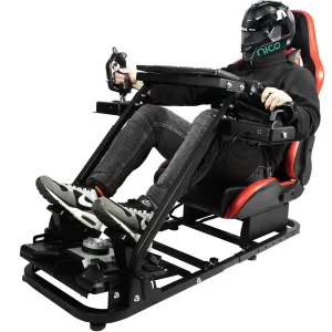 Dardoo G920 Flight Simulator Cockpit with Seat Adjustable Fit for HOTAS Warthog, G Saitek, Logitech G923, Thrustmaster T80 T150, Game Mount, Without Wheel, Shifter Pedal