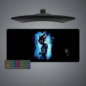 DBZ Goku Blue Aura Design M-XXL Size Gaming Mouse Pad Computer Desk Mat
