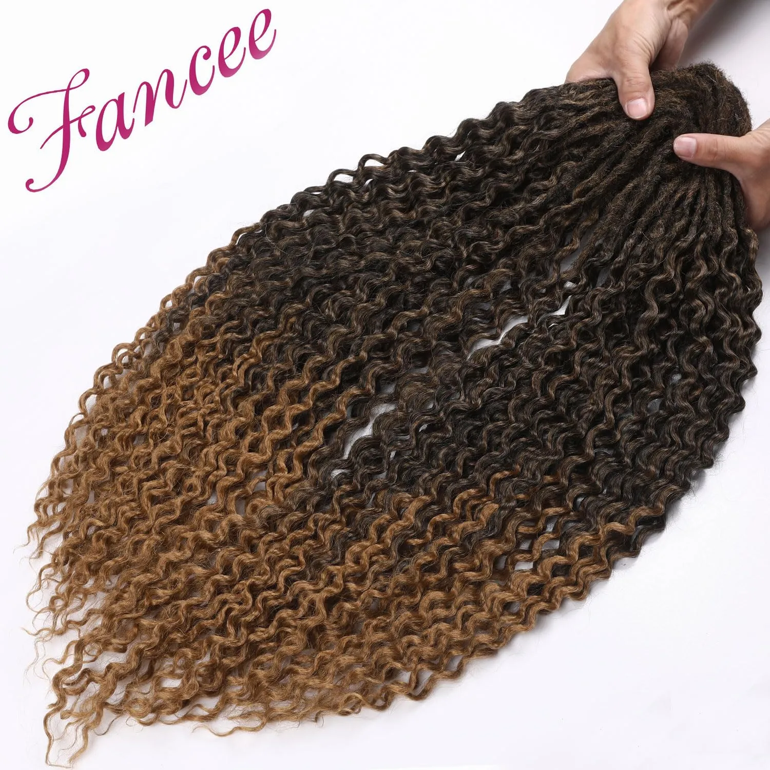 DE Dreadlock Extensions Synthetic Wavy Double Ended Dreads with Curly Ends 20 Strands Handmade Crochet Dreads Soft Dreadlock Extensions for Women 24 inches
