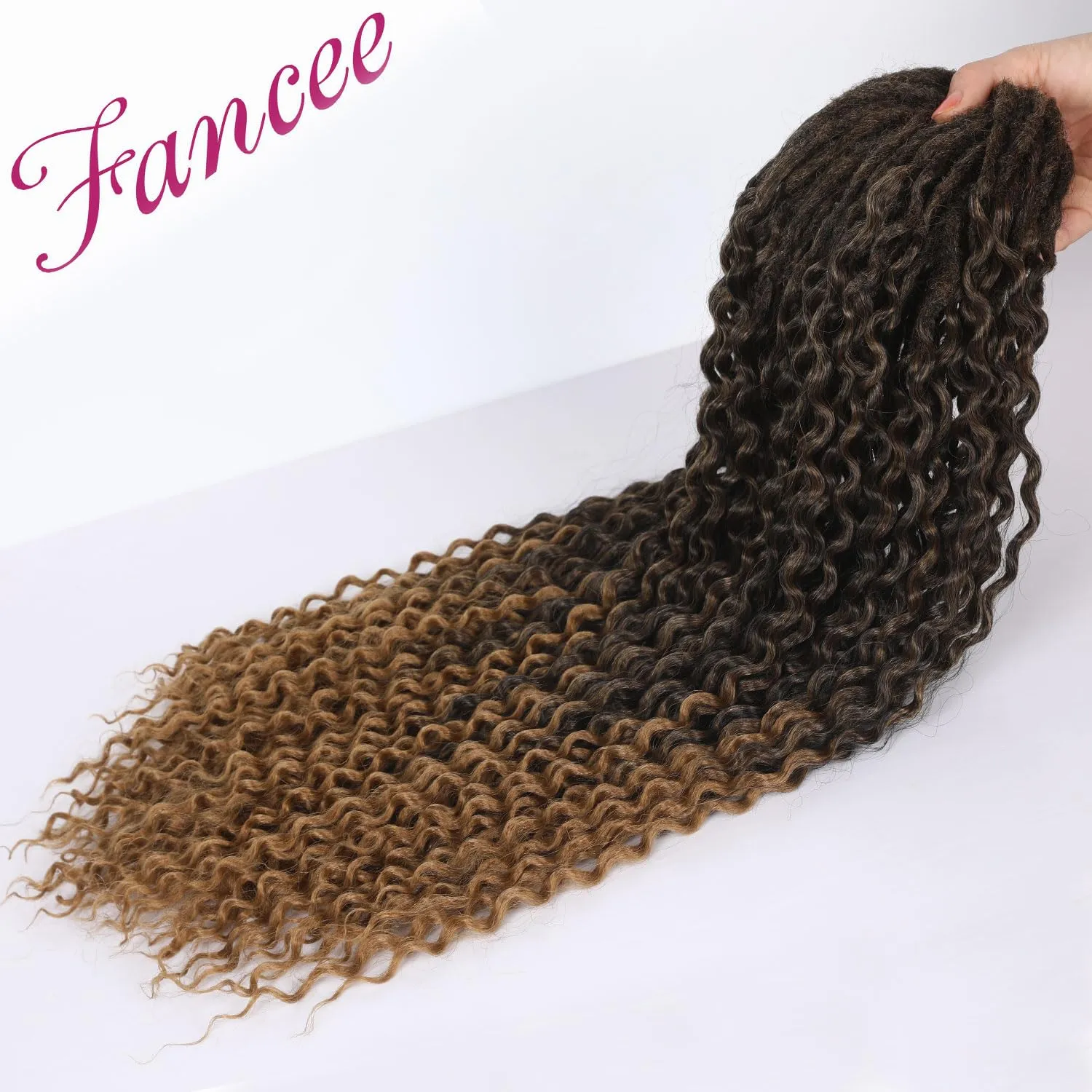 DE Dreadlock Extensions Synthetic Wavy Double Ended Dreads with Curly Ends 20 Strands Handmade Crochet Dreads Soft Dreadlock Extensions for Women 24 inches