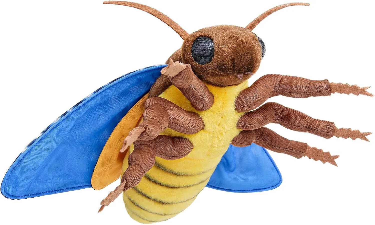 Death's-Head Hawkmoth Plush Toy, Large Blue Death Hawk Moth Stuffed Animals 16in, Realistic Soft Death Moth Plushie Model Toy, Unique Plush Gift Collection for Kids