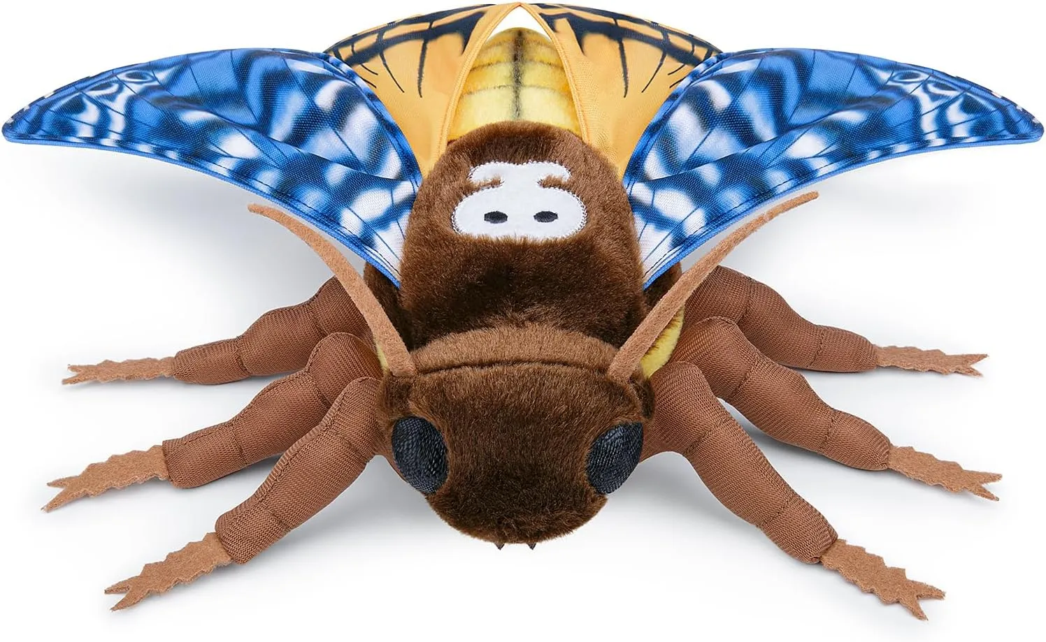 Death's-Head Hawkmoth Plush Toy, Large Blue Death Hawk Moth Stuffed Animals 16in, Realistic Soft Death Moth Plushie Model Toy, Unique Plush Gift Collection for Kids