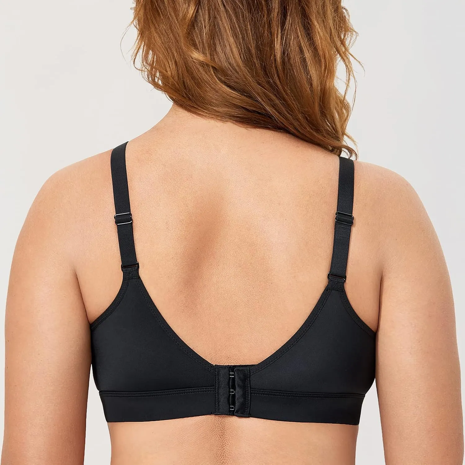 DELIMIRA Women's Wireless Bras Plus Size Full Coverage Smooth Seamless Comfortable Unlined Bra