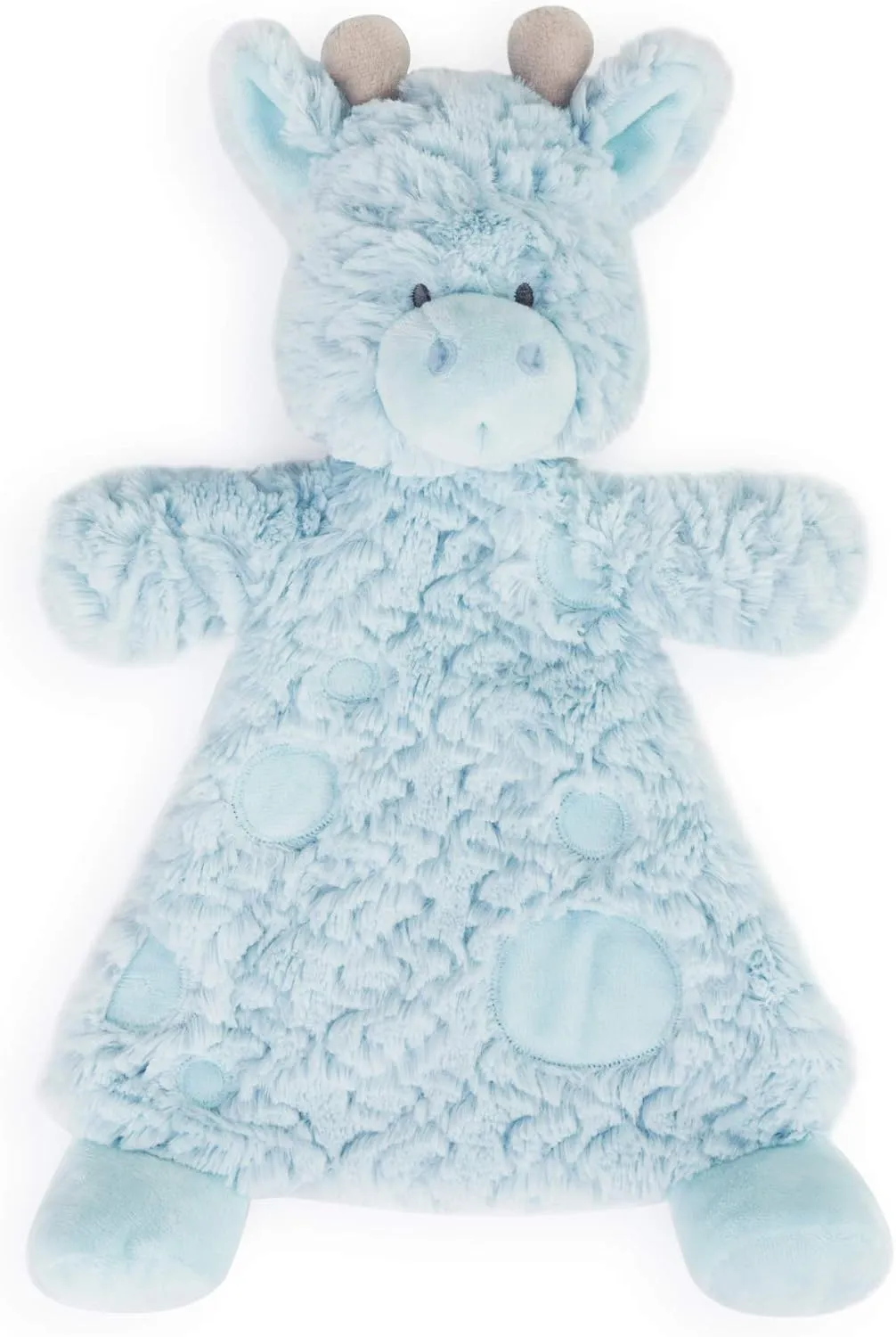 DEMDACO Griffin Giraffe Soft Blue 13 x 11 Plush Polyester Stuffed Animal Rattle Blankie