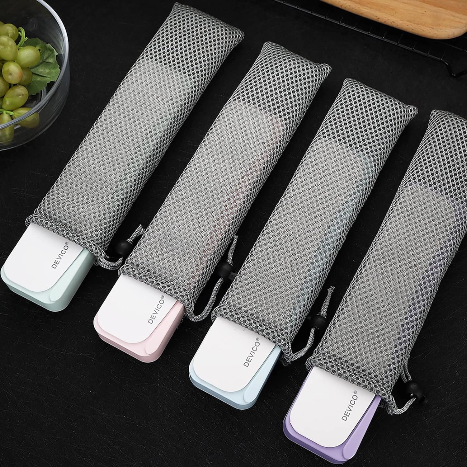 DEVICO Travel Utensils With Case, 18/8 Stainless Steel Camping Utensils, Reusable Portable Silverware Cutlery Set For Lunch Box, Include Fork Spoon Chopsticks