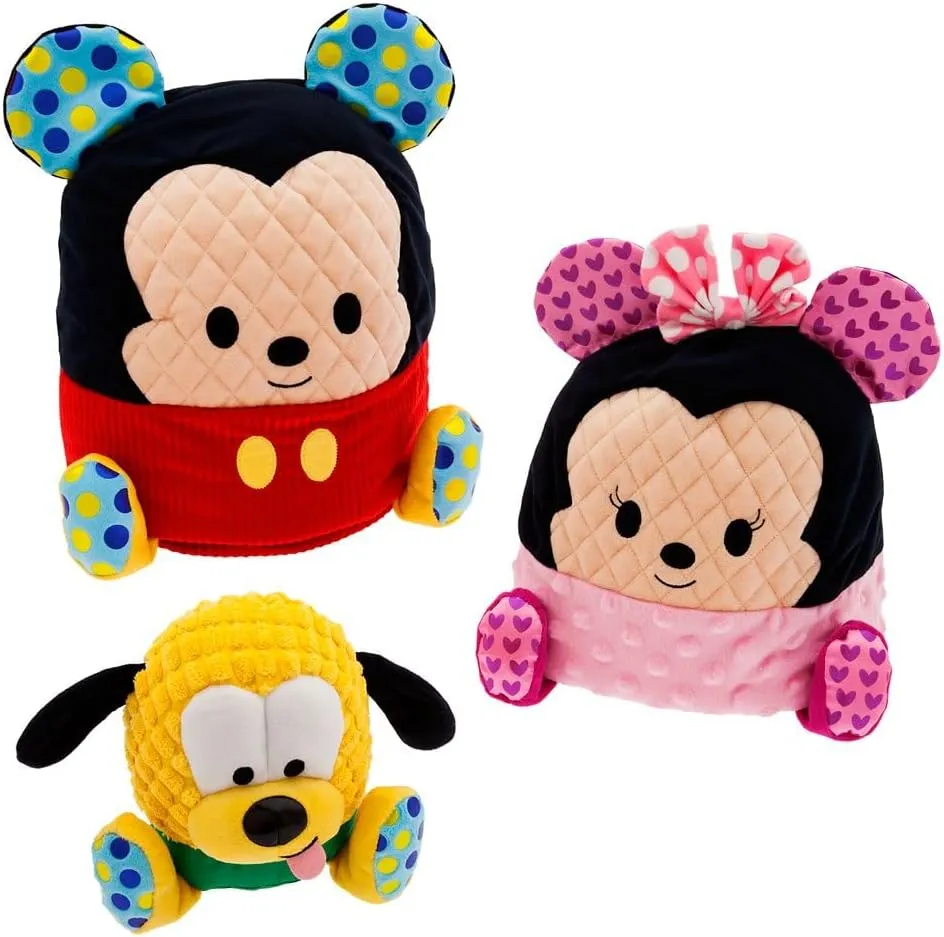 Disney Store Official Mickey Mouse & Friends Nesting Plush Set - Multi-Functional Toy for Tactile Learning & Play - Perfect for Kids Enthusiasts - Authentic & Interactive