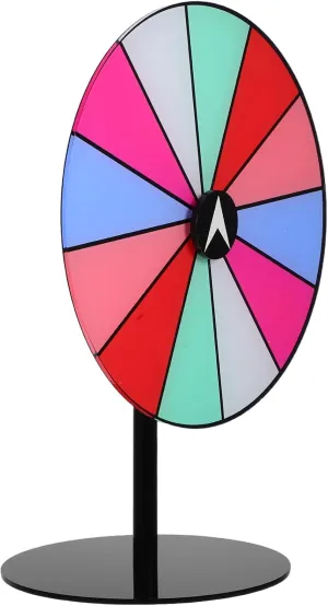DIY Prize Wheel Rotating Game Wheel for Tabletop Fun for Parties Raffles and Events User Friendly Assembly with Stable Base for Interactive Celebrations