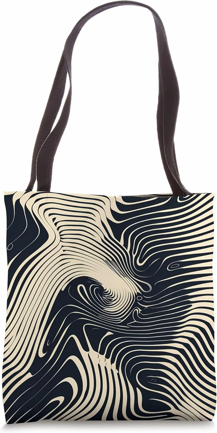Dizzy Abstract Duotone Design Tote Bag