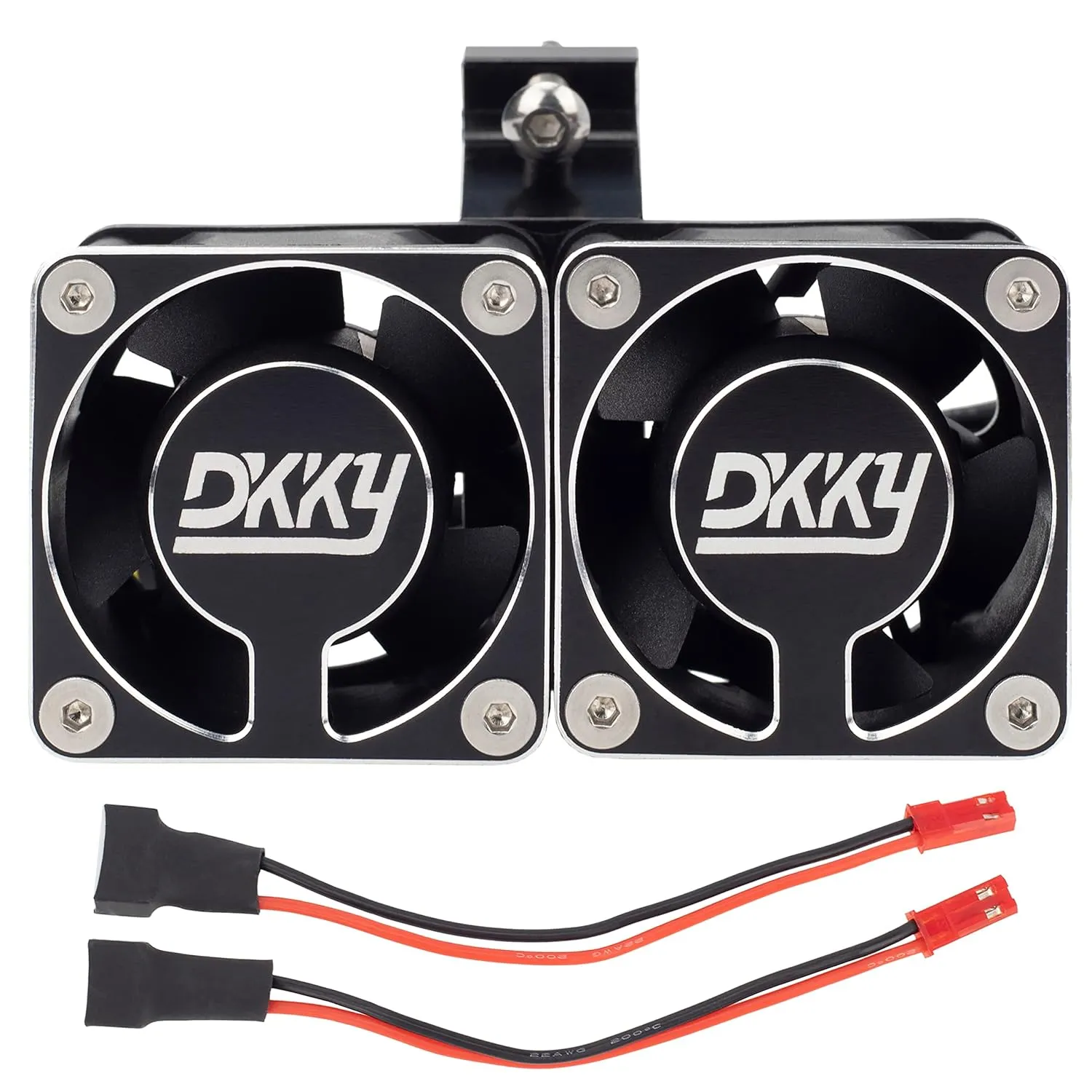 DKKY RC Motor Cooling Fan Heatsink 21000 RPM with 47-51mm Adjustable Mount for 1717 4985 Motors ARRMA Infraction Felony Limitless and Axial, Black