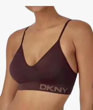 DKNY Women's Adjustable Seamless Bra, Soft Stretch Fabric, 2-Pack (US, Alpha, Large, Regular, Regular, Java/Pearl Pink)