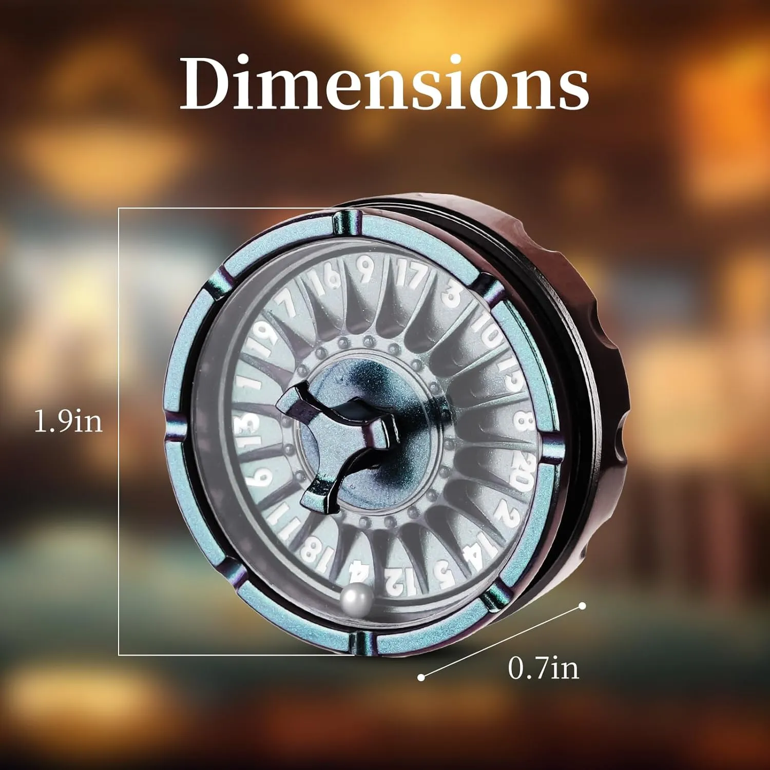 DND Dice Set with Mini Roulette Wheel – Metal D20 Roulette Dice Spinner for Dungeons & Dragons | Unique DND Gift Set with Case for RPG & Table Games(Gradient)