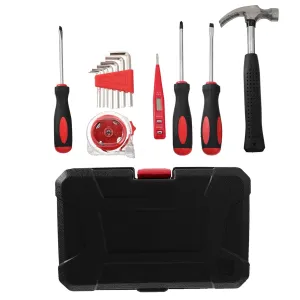 DOITOOL 15pcs Professional Handyman Tool Kit Compact Household Repairing Maintenance for Projects for Home Office and Vehicle Use