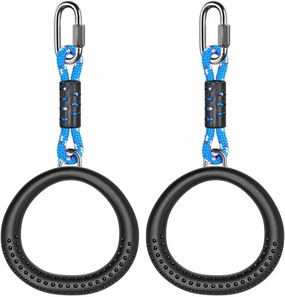 Dolibest 2 Pack of Ninja Gymnastic Rings,Monkey Ring Outdoor Backyard Ninja Accessories Set,Swing Bar Rings Obstacle Course for Training Equipment for Kids,1000LB Capacity