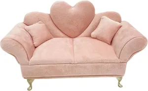 Dollhouse Furniture Cute Doll Couch Jewelry Box Soft Velvet Jewelry Box 1/6 Scale Miniature Dollhouse Accessories Jewelry Display for Storage Girls Women Gift.