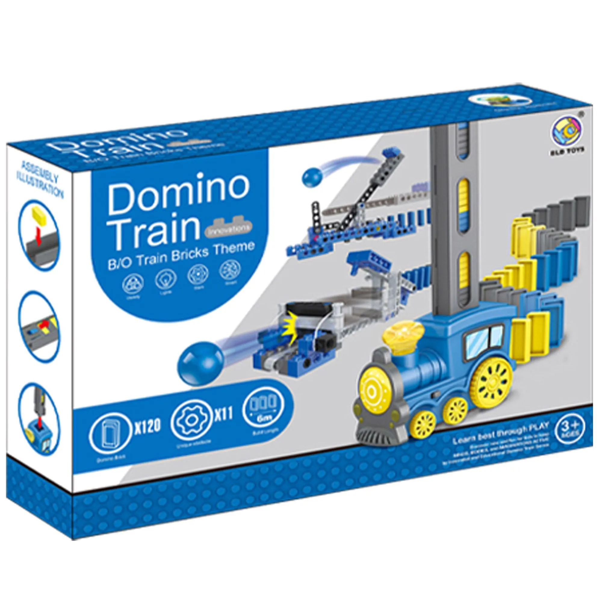 Domino Train Park Set with Lights and Sound - 120 Pieces