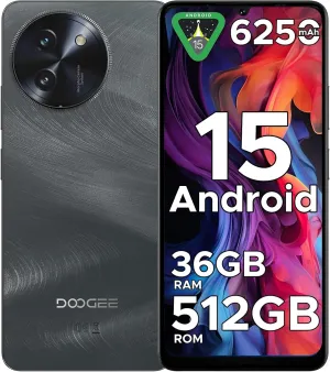 DOOGEE Note 59 Pro  5G Android 15 Unlocked Cellphone, 36GB 512GB/2TB Expand Mobile Smartphone with 6.75" HD  Display 120Hz, 6250mAh,5G Dual Sim Cell Phone, Face ID/Fingerprint/Widevine L1/NFC/OTG